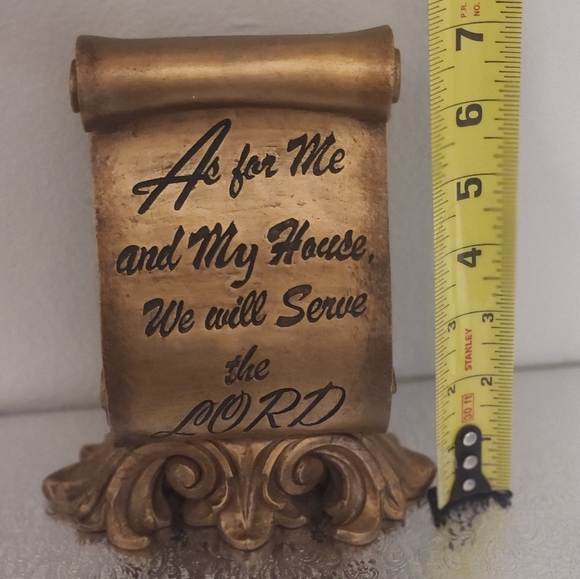 CHRISTIAN GOLDPainted Holy Decorative Scroll with Inspirational Quote - Picture 6 of 6